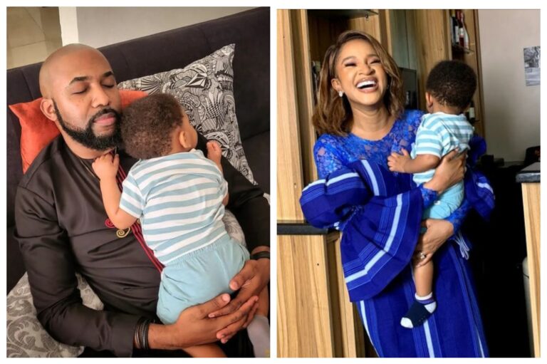 Adesua Etomi Shows Off Mothers Day Gifts Received From Banky W And Son, Zaiah