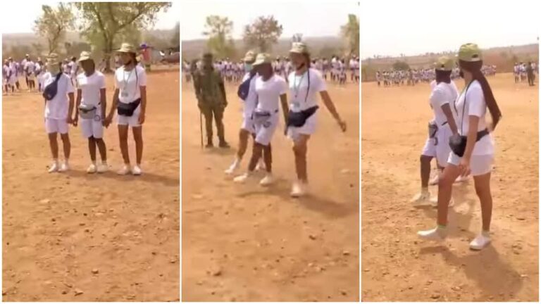 Funny Video of 3 Female Corpers Marching Awkwardly