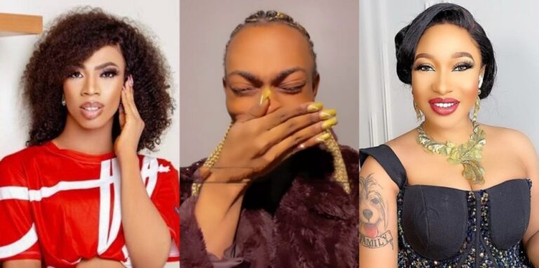 Nigerian Crossdresser, James Brown Goes Emotional As He Shares Message Received From Tonto Dikeh