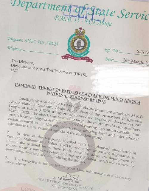 “Where Was DSS Intelligence When Terrorists Bombed Abuja-Kaduna Train”? – IPOB Questions Secret Police Over Claim Of Planned Bombing Of Abuja Stadium