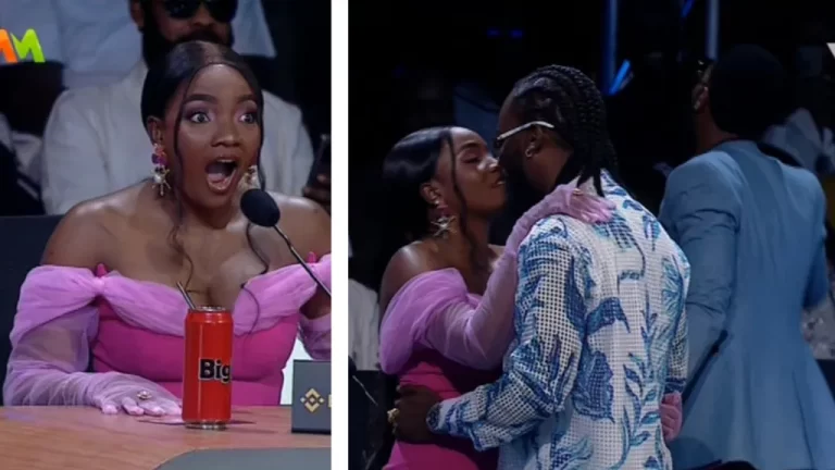 Romantic Moment Adekunle Gold Surprises Wife With Birthday Cake On Stage (Video)