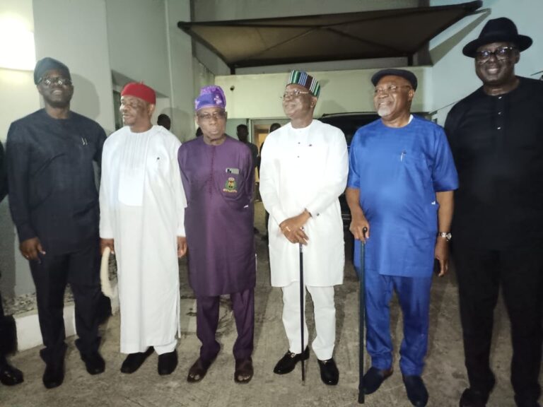 PDP Presidential Ticket: Wike, Makinde, Ortom Visit Obasanjo