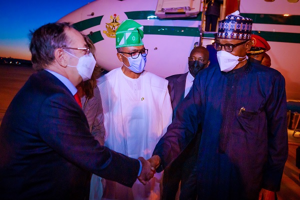 President Buhari Arrives in Madrid On A Three-Day Visit